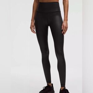 Lululemon wunder train matte black foil size 0 ~ 25inch